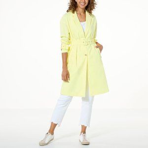 Baby Yellow Trench Coat - Gorgeous 1X NEW So Pretty 50 Inch Bush